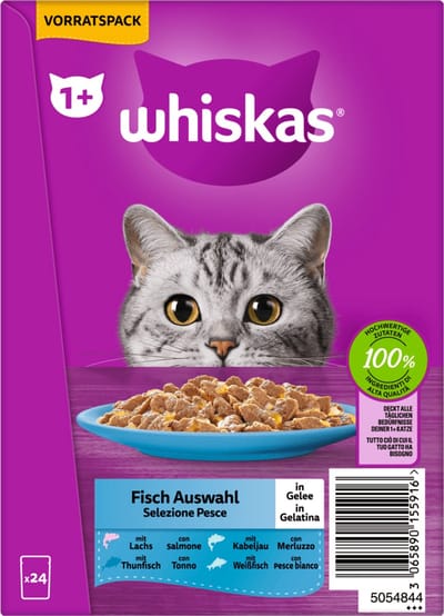 Whiskas 1+ Vis Selectie Gelei 24x85g - Vis