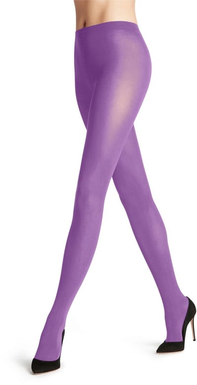 FALKE Cotton Touch eenkleurig katoen panty dames purper - maat S