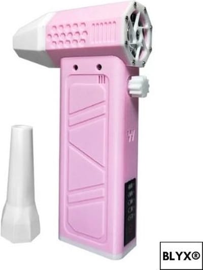 Blyx® - TurboJet High - Speed Mini Blaster - Draadloos luchtpistool - Krachtige blazer - USB Oplaadbaar (Draadloos) - Roze