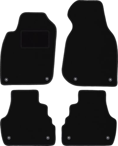 Zwarte veloursmatten voor: Audi A6 C5 FL sedan, stationwagen, avant (2001-2004)