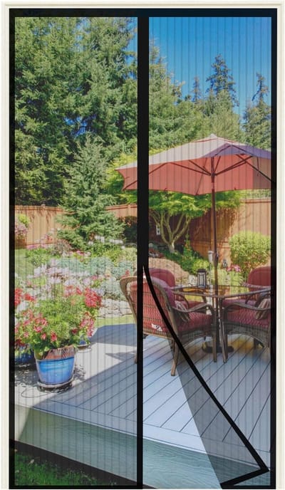 Magnetisch Vliegengordijn voor Balkondeur, 90 x 190 cm, Geen Boren, Insectenbescherming, Zwart
