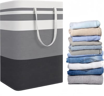Opvouwbare wasmand - Waszak met grote capaciteit - Wasmand met handgrepen - Wasmand voor huishoudelijk vuil wasgoed - Geschikt voor slaapkamer, badkamer, slaapzaal