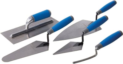 Silverline Complete troffel set - soft-grip handvaten - 5-delig