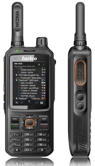 Set van 18 Inrico T320 V2 4G LTE Zello Portofoon, GPS, Wifi met tafellader en koffer