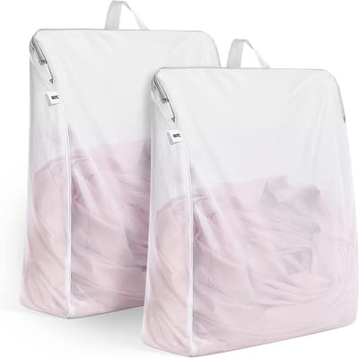 BOTC Waszakken - Wasnetten met handvat - Set van 2 stuks - 40x50cm - Bescherm je Wasgoed en Wasmachine - Wit
