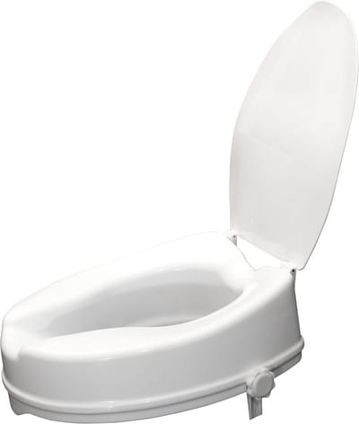 Verhoogd Toiletzitting - Toiletverhoger Zitting Verhoger - Veiliger Zitten - Easy Fit - 10 cm Hoog - Wit