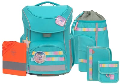 Lässig schooltas regenhoes Unique School Set Slim 7-delig Turquois turquoise