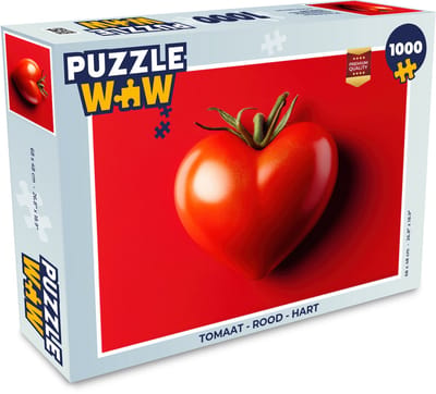 Puzzel Tomaat - Rood - Hart - Legpuzzel - Puzzel 1000 stukjes volwassenen
