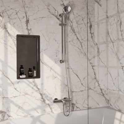 Brauer Chrome Edition Opbouw Baddouche Thermostaatkraan - 3 stand - Doucheslang - Glijstang - Handdouche - Chroom