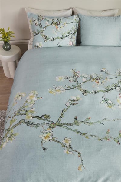 Beddinghouse x Van Gogh Museum Blossom dekbedovertrek - Eenpersoons - 140x200/220 cm - Blauw Grijs