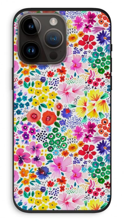 Case Company® - Hoesje geschikt voor iPhone 14 Pro Max hoesje - Little Flowers - Biologisch Afbreekbaar Telefoonhoesje - Bescherming alle Kanten en Schermrand