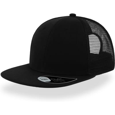 Atlantis Headwear Snap Mesh-S Cap AT686 - Black/Black - One size
