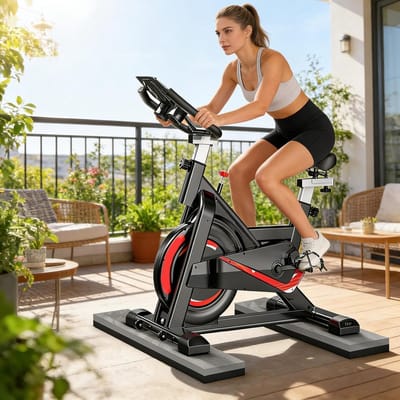 Fietstrainermat Tweedelig - Trainingsbodem Vloerbeschermer - Indoor Training - Trillingsdempend Ontwerp - 67 x 17 x 17 cm - Zwart Grijs