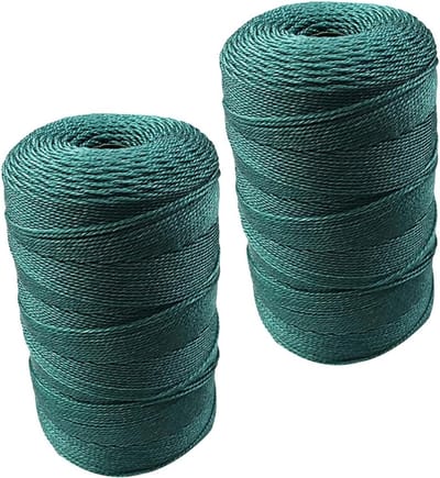 Visnet Touw - Gevlochten Lijn - Netten Repareren - Sterke Treksterkte - 16x9x9 CM - Groen