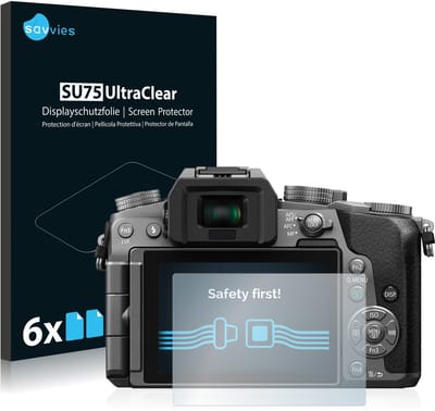 Savvies - Screenprotector voor Panasonic Lumix DMC-G7 - Folie Beschermfolie transparant 6 Stuks