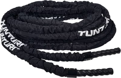 Tunturi Pro Battle Rope met canvas bescherming 15m lengte - Incl. gratis fitness app