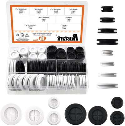 Rubberen O-Ringen en Dubbelzijdige Rubber Stoppen voor Auto's en Sanitair – Assortiment in 2 Kleuren en 4 Maten voor Diverse Toepassingen