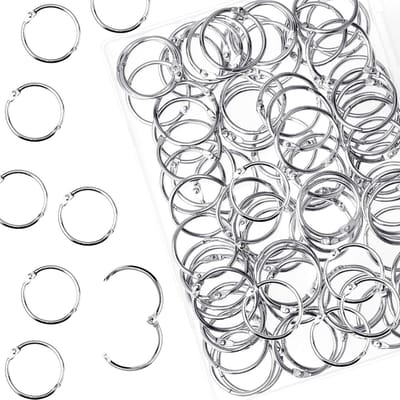 100 Pcs Ring Binder Rings - 19mm Loose Ring Binder voor Boeken, Flashcards en Sleutelhangers - Perfect voor School, Kantoor en Thuisgebruik