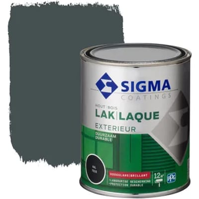 Sigma Houtlak Exterieur Hoogglans - Glansbehoud - Droog na 1,5 uur - RAL 7016- Grijs - 0.75L