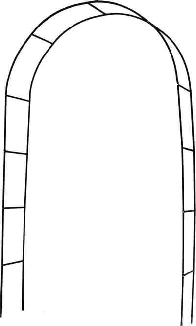 Zwarte Rozenboog voor Tuin - Weerbestendig, Decoratief en Stabiel voor Klimplanten