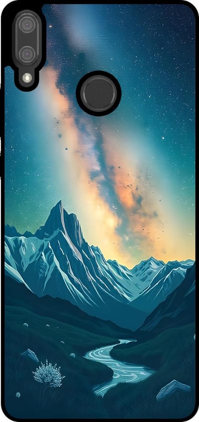 Smartphonica Telefoonhoesje Geschikt voor Huawei Y9 (2019) met Sterrenhemel Opdruk - TPU Backcover Case With Space And Milkyway Design geschikt voor Huawei Y9 (2019)