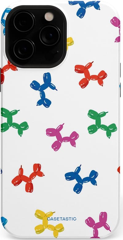 Casetastic Hoesje Geschikt voor Apple iPhone 13 Pro Max Magsafe - Stijlvolle Beschermende Duo-layer Case - Ballonnen hondje