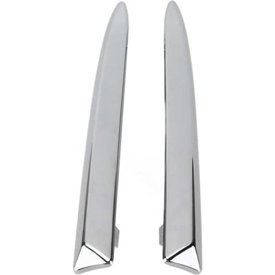 2X Voorbumper Bovenste Grill Sierlijst Voor 07-15 Fiat 500 735455041 735455042 white