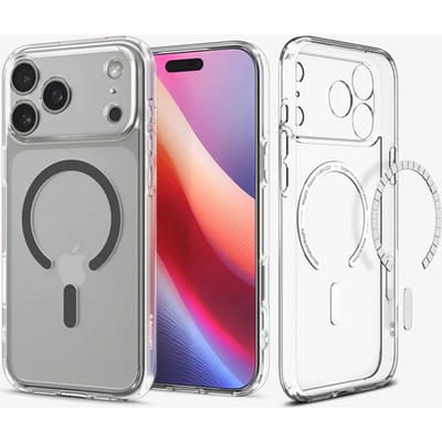 Spigen Ultra Hybrid MagFit - Hoesje Geschikt voor Apple iPhone 17 Pro Max - Compatibel met MagSafe - Back Cover Transparant Graphite