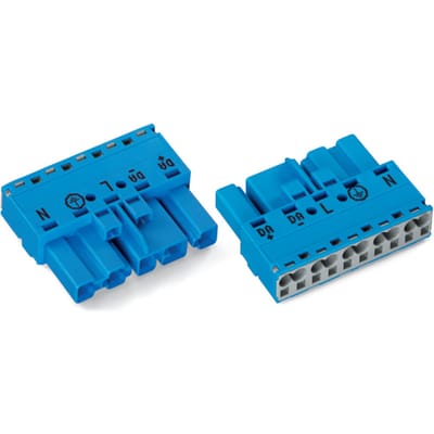 Wago Winsta Midi 5-Pool Male Connector Blauw - 770-1115 [2 Stuks]