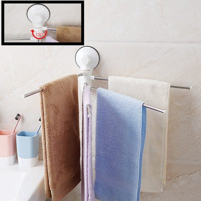 180 Graden Draaibaar Handdoekenrek met 4 draaibare armen - Zonder boren - Handdoekhouder - Badkamer - Handdoekrek