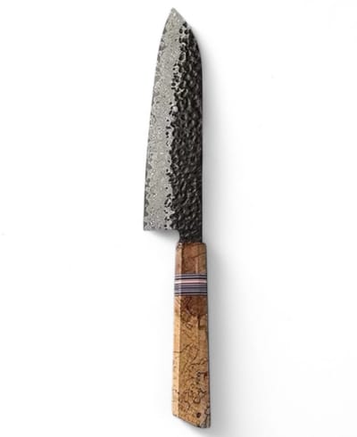 KAAMUT® Santokumes 67 Lagen Damascusstaal – Vlijmscherp – Professioneel Koksmes – Handvat van Spalted Maple & G10