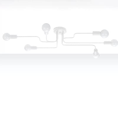 Sollux Lighting Plafondlamp Vector - E27 - wit - staal - 15.5x80x64cm