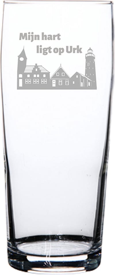 Gegraveerde bierfluitje 19cl Urk