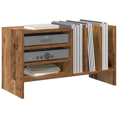 vidaXL - Platenkast - Oudhout - 78,5 - x - 35 - x - 45 - cm - Bewerkt - hout