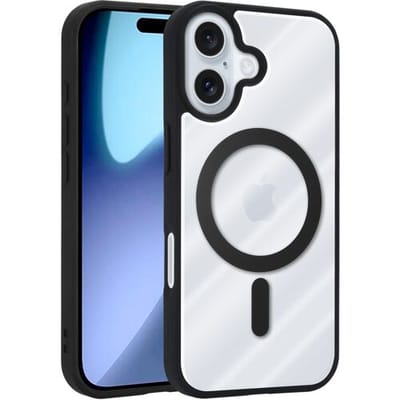 ShieldCase hoesje met gekleurde rand geschikt voor iPhone 17 Magneet hoesje (zwart) – stevige back cover case met premium bescherming, stijlvol design en perfecte pasvorm