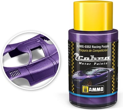 AMMO by Mig Jimenez Hobbyverf Acrylverf - MIG 0352 Cobra Motor Paints - Racing Purple - Matt - Acryl - 30ml Verf potje - 30 ml