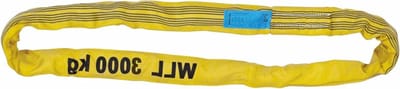 Ronde Draagband - Hefband Strop - Zware Lasten Optillen - Dubbele Beschermmantel - 3000 kg - Geel
