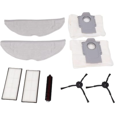 Accessoirekits voor stofzuiger voor Roborock G20 omvatten 1 mop zelfreinigende borstel 2 mop 2 stofzak 2 filter 2 zwart white