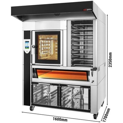 GGM Gastro Bäckerei Etagenofen mit Kombidämpfer 6x EN 600x400 - Touch - mit 2 Gärschränken & EN Blechhalter