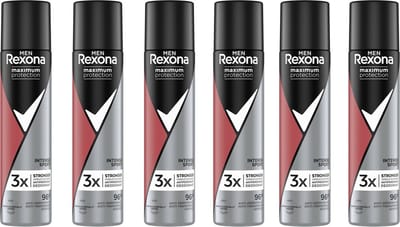 Rexona® - Deodorant Man - Spray - Men Maximum Protection Intense Sport Anti-transpirant Spray - 6 x 100 ml - Voordeelverpakking