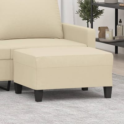 vidaXL - Voetenbank - 70x55x41 - cm - stof - crèmekleurig