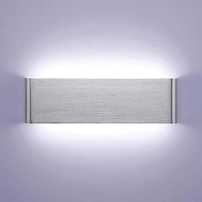 Moderne 16W LED Wandlamp - Zilveren Up & Down Licht voor Binnen - IP44 Ganglamp