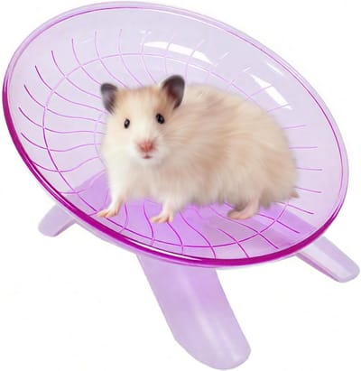 Stil Loopwiel - Vliegende Schotel - Hamster Beweging - Stil en Stabiel - 18 cm Diameter - Licht Paars