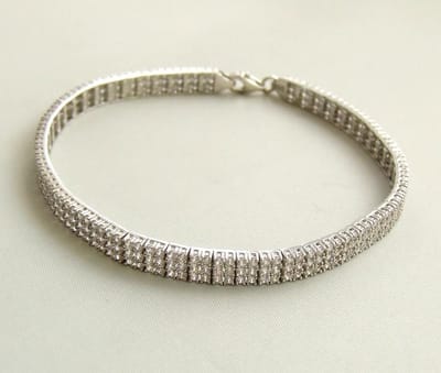 Wit gouden zirkonia schakelarmband
