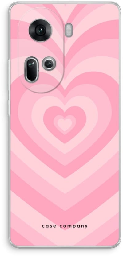 Case Company® - Hoesje geschikt voor Oppo Reno 11 hoesje - Hart Roos - Soft Cover Telefoonhoesje - Bescherming aan alle Kanten en Schermrand
