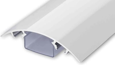 TV design kabelgoot in wit hoogglans - aluminium kabelkanaal in diverse lengtes
