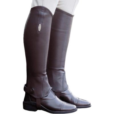 Brogini Volwassen uniseks Vicenza Leather Tall Gaiters (Zwart)