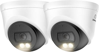 Bewakingscamera Set - CCTV Camera's - Buiten Beveiligen - Full Colour Nachtzicht - 2 Camera's - Zwart