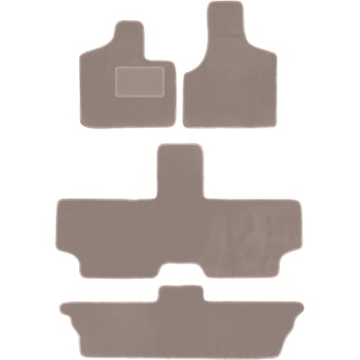 Beige velours vloermatten voor: Dodge Caravan / Grand Caravan III 7-zits (2001-2007)