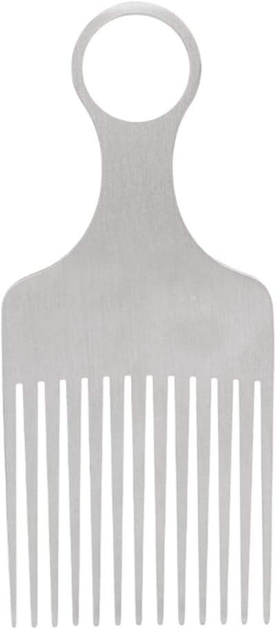 Metalen Haarkam - Aluminium Plectrum - Haar Styling - Ergonomisch Antislip - 14 x 6.2 cm - Zilver